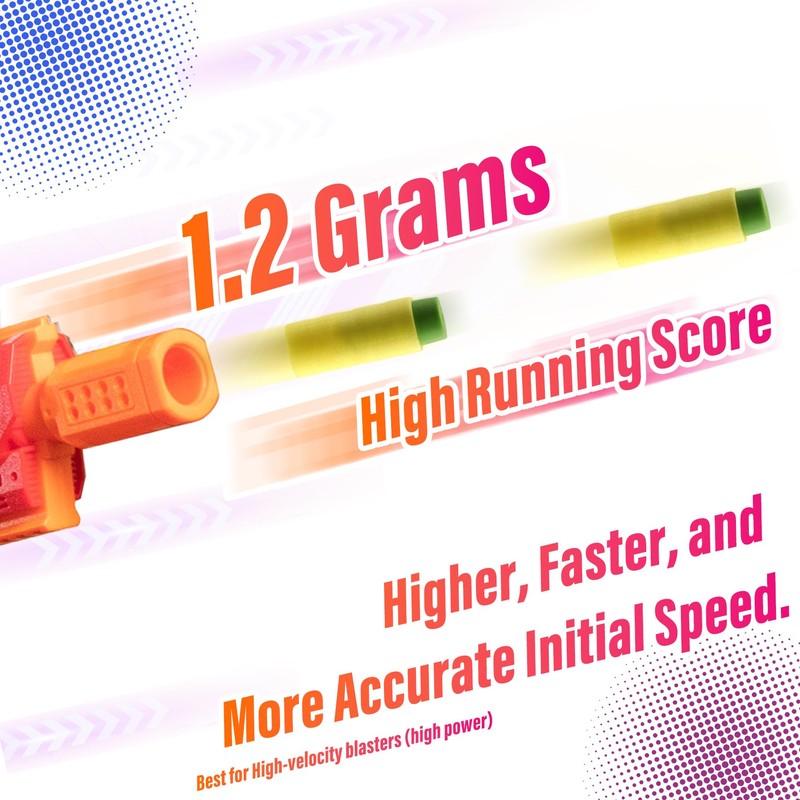 EKIND Foam Soft Darts, 50 Rounds of Highly Accurate Bamboo