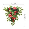 Red Tea Bud Hydrangea Upside down Tree PVC Green Plant