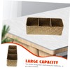 ABOOFAN Handwoven Storage Basket Three Compartment Desktop Organizer Box for