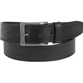 Harrys-Collection HC Women's Men's Safe Belt with Long Zip Buffalo Leather, black