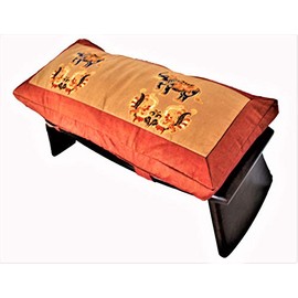 Boon Decor Meditation Bench & Cushion Set - Folding Seiza - Elephant Trek Saffron