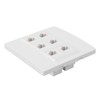 6 Port Cat 6 Ethernet Wall Plate Removable Female to