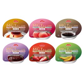 【お試し6個セット】 クリニコ エンジョイMCTゼリー200 あずき/コーヒー/バナナ/プリン/いちご/もも 各1個