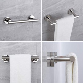 kimzcn SUS 304 Stainless Steel 9-Inch Towel Bar Towel Rack Wall Mounted Towel Rail Towel Rod for Bathroom Modern Style Polished Finish