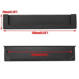 Quluxe 5 Inch Black Recessed Pull, Zinc Alloy Flush Pull Recessed Handles with Screws for Drawers, Cabinets, Bathroom Cabinet (Pack of 4)