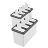 Mikinona 4-Cavity Ice Mold Maker for Popsicles Reusable Plastic Ice