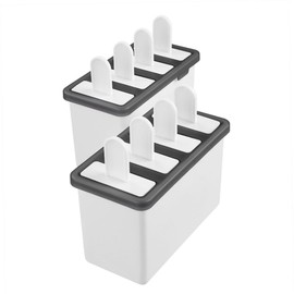 Mikinona 4-Cavity Ice Mold Maker for Popsicles Reusable Plastic Ice Trays Odorless Material for Boys and Girls and Friends