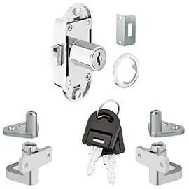 cyclingcolors Serrure Espagnolette 3666690039934 Spanish Lock with Glitter Cylinder Nickel-Plated