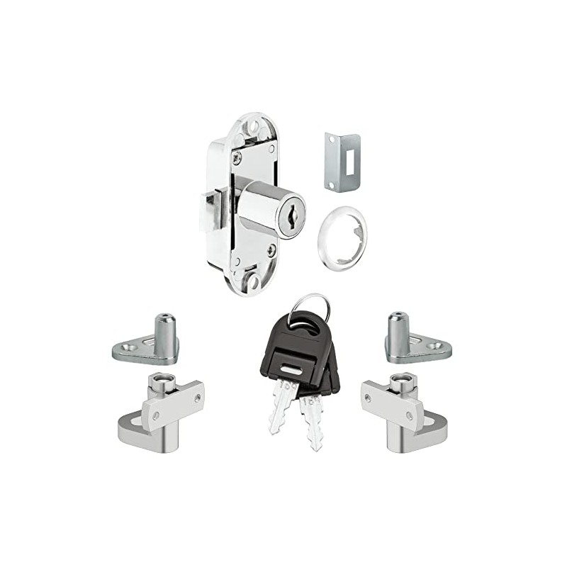 cyclingcolors Serrure Espagnolette 3666690039934 Spanish Lock with Glitter Cylinder Nickel-Plated