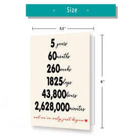 YiKaLus Sweet 5th Wedding Anniversary for Husband Wife, Funny 5 Years Married Gift for Him Her, Great Congratulation Gift Idea for Boyfriend Girlfriend