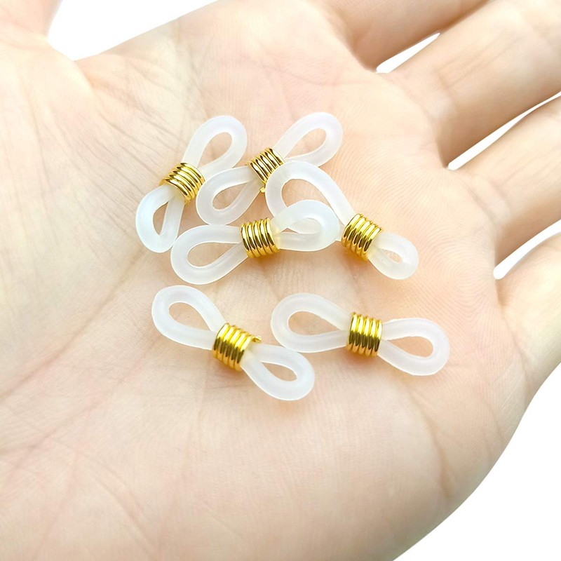 TTSAM 40 Pieces Eyeglass Chain Ends Adjustable Rubber Spectacle End