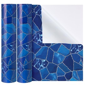 Nuanchu Vinyl Pool Liner Patch Self-Adhesive PVC Repair Patch for Swimming Pools Inflatable Boat(Marble,12 x 80 Inch)