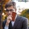 PORRASSO Card Bag Cowhide Wallet Men Coin Purse RFID Blocking