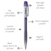 Pentel AX105W-V Lapicero Fiesta Pearl, Violeta, 0.5 mm