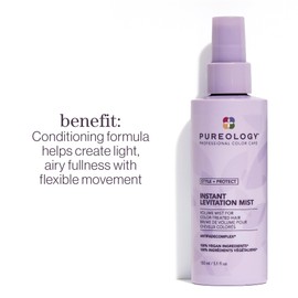 Pureology Style + Protect Instant Levitation Mist For Fine, Color-Treated Hair - Volumizes Without Weighing Down, Sulfate-Free & Vegan