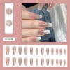 NIUANIUA Nail Tip, Long, Bride Nail, Glossy, False Nails, Double-sided