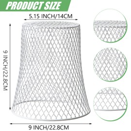 10 Pieces Chicken Wire Plant Covers Wire Garden Cloches Chicken Wire Cloche Plant Protector Metal Heavy Duty Garden Plant Cloche for Keeping Bunnies Chicken Squirrels Birds Other Out(9×9in) (White)