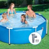 Maintenance tap, 2 pieces shut-off valve for pools with 32