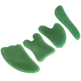 airogym Guasha Massage Tool，Natural Stone Gua Sha Board, 4PCS Guasha Stone Scraping Massage Sets for SPA Acupuncture Physical Therapy Muscle Knots Facial Caring Point Treatment