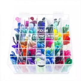 Prime Dental Caja De Acrilico Con 245 Ligas Modulos Ortodoncia Brackets