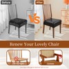 WUSOUPU Waterproof Dining Chair Seat Covers Leather Kitchen Seat Covers,