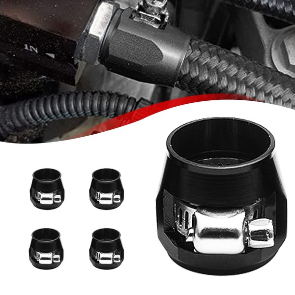 YESHMA Econo Fitting 4pcs AN8 Hose End Finisher Clamp with