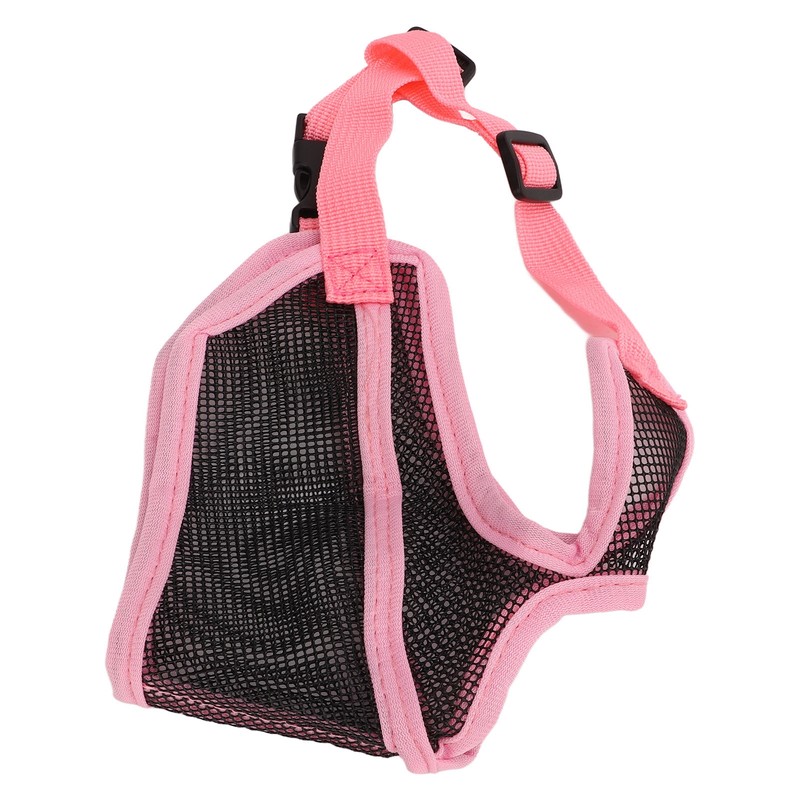 Short Snout Dog Muzzle Adjustable Breathable Prevent Biting Chewing Dog