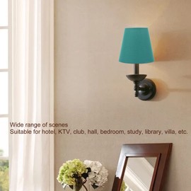 Lamp Shades Set of 3,Small Lampshade E14 Barrel Fabric Lampshade,Drum Lampshade for Table Lamps Floor Lamp,Modern Fabric Lampshade for Bedroom Bedsid (Dark Green)