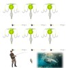 Pack of 6 Four Hooks Reverse Bottom Rig, Double Hook