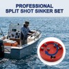 120g Split Shot Fishing Weights, 7 Way Dispenser Floats Sinkers