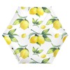 KOCOART Lemons Yellow Travel Umbrella Windproof Automatic Umbrella for Rain Summer Fruits Compact Folding Umbrella Sun Umbrella UV Protection Portable Car Golf Umbrella 39 in