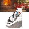 Xmas Music Box Resin Rotating Light Up Train Musical Box
