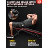 LINODI Adjustable Weight Bench for Home Gym，Foldable Incline Decline Flat