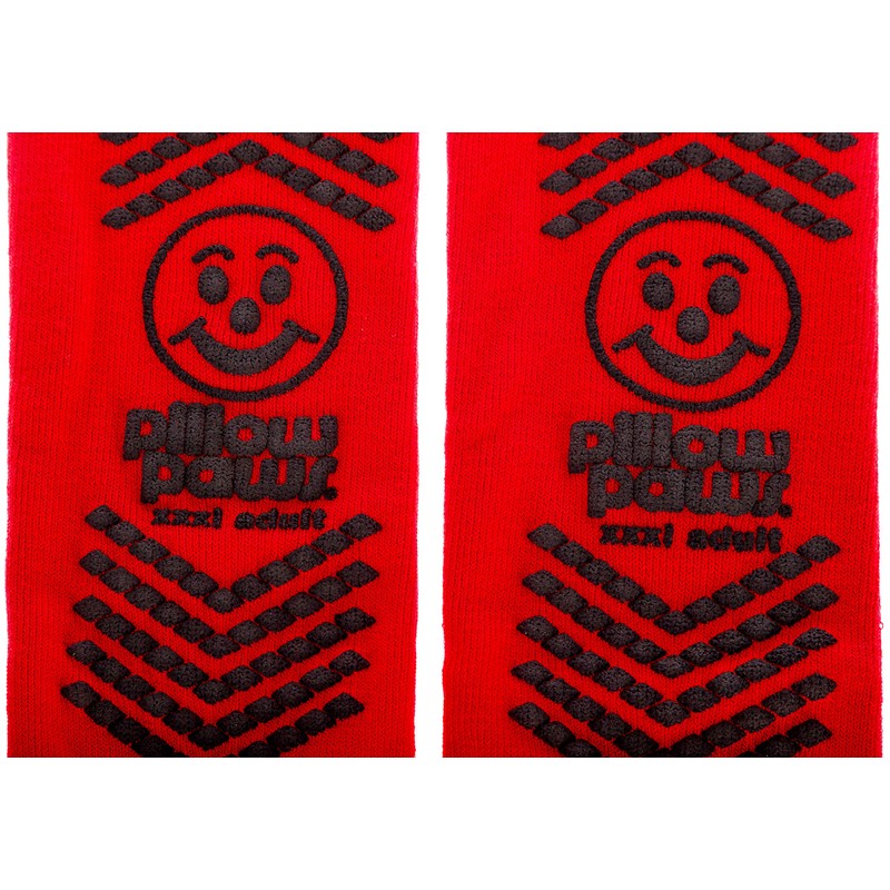 Pillow Paws Slip Resistant Socks 3XL Adult Extra Wide Red