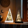 Hekasvm 2 Stck Ramadan Deko Laterne, Ramadan Dekoration LED Pyramide
