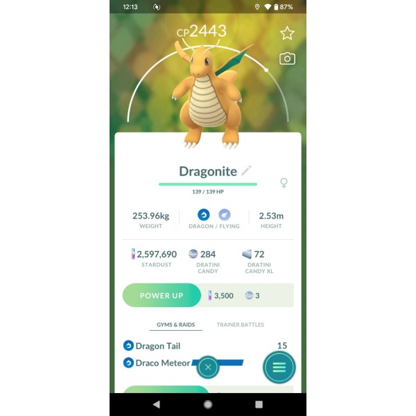 Pokémon Go Legacy Move High CP Dragonite For PvP Great/Ultra/Ma