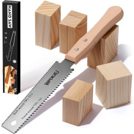 NoBrand 6 Inch Pull Saw, Hand Saw Woodworking Tools, Wood Handle, Sharp & Lightweight