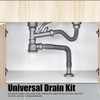 Kitchen Sink Double Hose Drain Kit Quick Draining Expandable Multiple