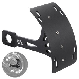 KEMIMOTO Motorcycle License Plate Bracket Universal Curved Side License Plate Holder for Sportster Softail Dyna Sport Bike Compatible with Cruiser Iron 883 1200 Street Glide Forty Eight Sportster s