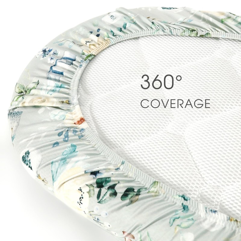 Stretchy Bassinet Mattress Sheets, Ultra Soft Bassinet Sheet 2 Pack,