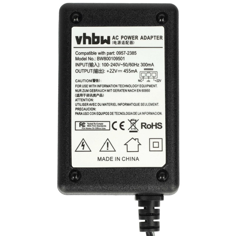 vhbw Power Supply Compatible with HP Deskjet 2544 All-in-One, 2549