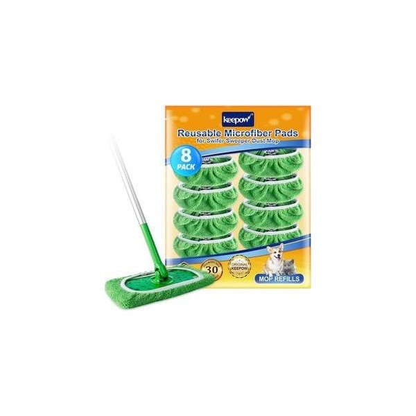 KEEPOW 5701M Reusable Green Cotton Pads for All 10 Inches