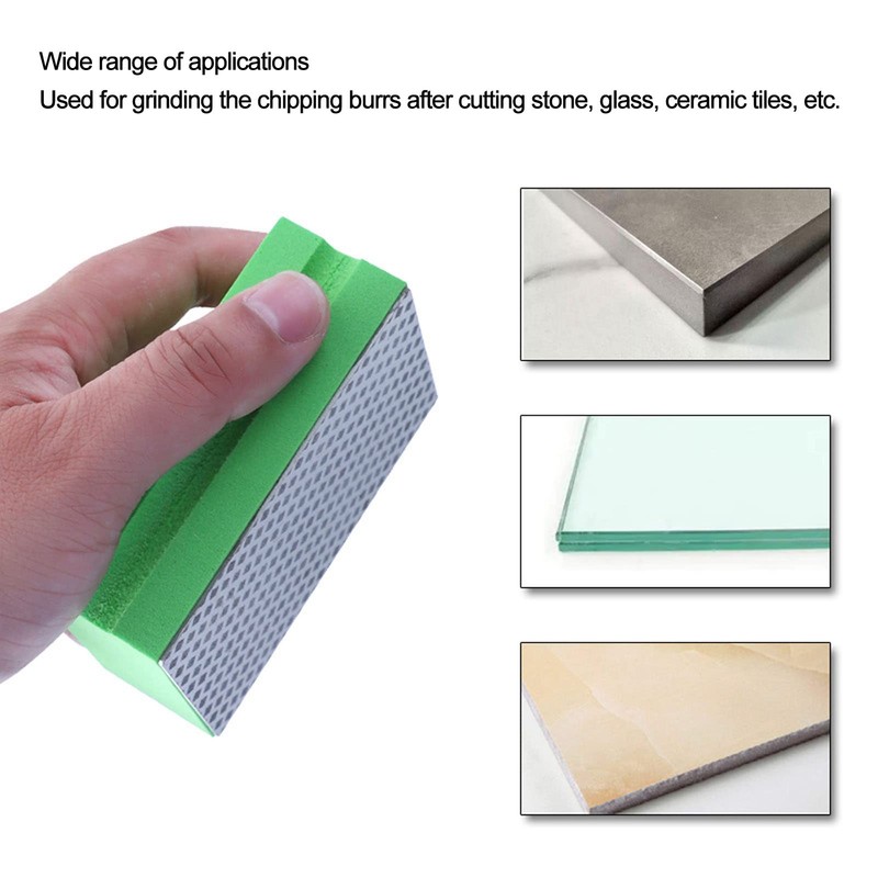 4pcs Diamond Hand Polishing Pads for Sanding Ceramics Glass Tile