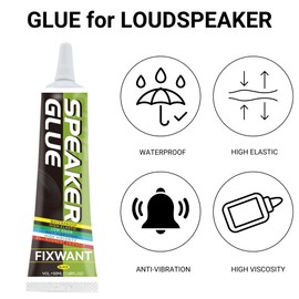 FIXWANT Loud Speaker Repair Glue Foam Side Dust Cap Rubber Edge Cone Basin Strong Adhesive 50ML/1.68 fl.oz (2)
