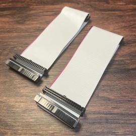 QVS (2 Pack) 24in Dual IDE 2x40 Cable For Vintage Computers XT-IDE CF Adapters