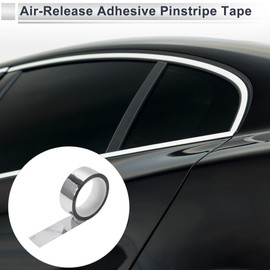 RATCHROLL 1 Roll Universal Air-Release Adhesive Pinstripe Tape Reflective Automotive Pinstriping Tape Silver Tone 1.38"x164.04ft