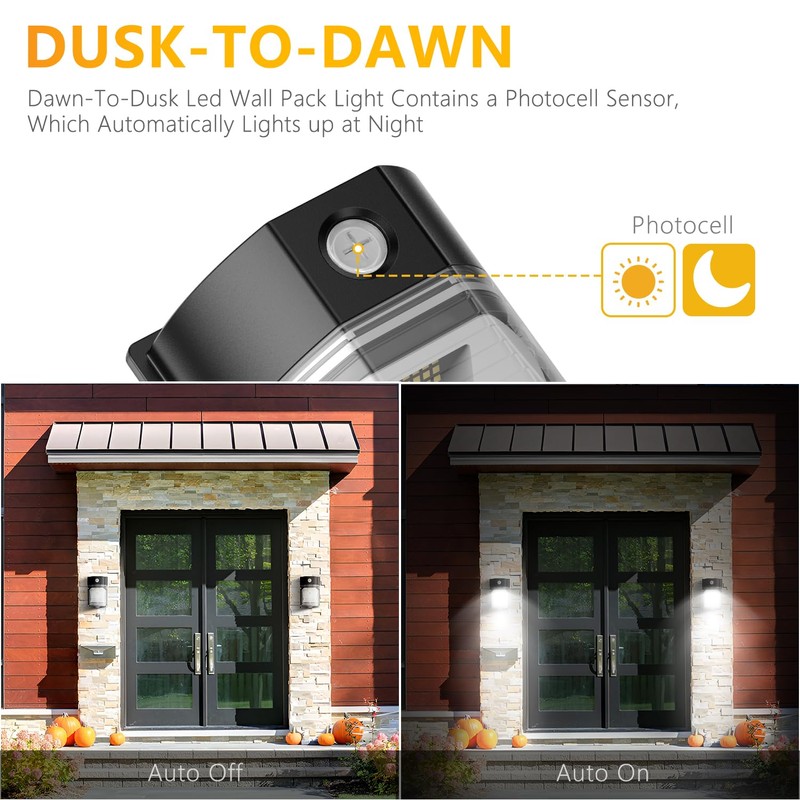 JC-LGL 30W LED Wall Pack Light with Dusk to Dawn