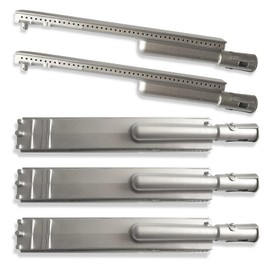 LPTNFRTN 16 1/8" Heavy Duty Cast Stainless Steel BBQ Grill Burners for Bull BBQ Replacement Parts for Cal Flame Aussie Blaze Thermos Turbo,5 PCS Burners for Jenn air Grill Replacement Parts