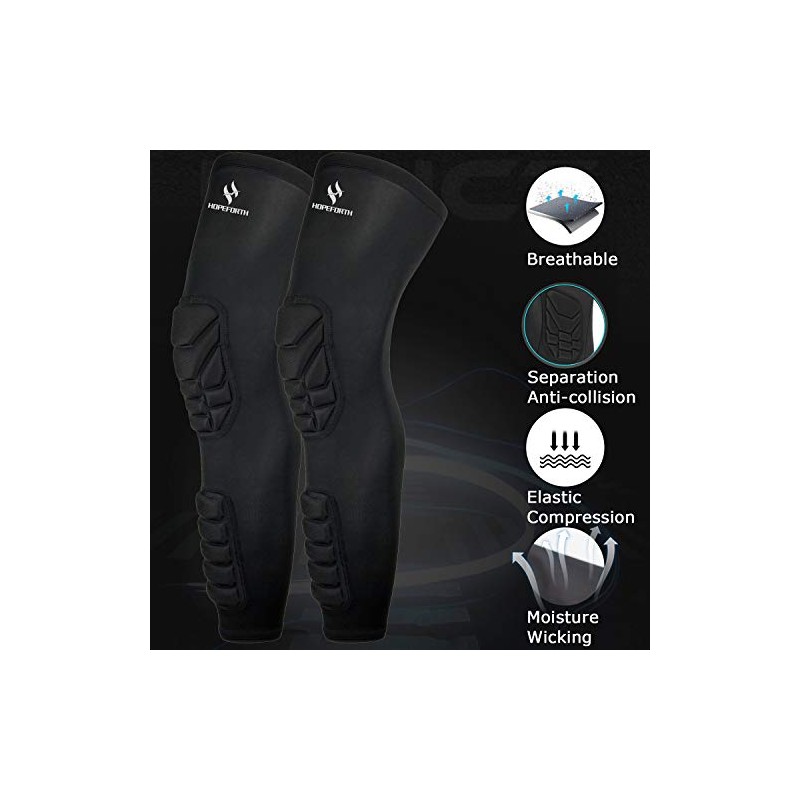 Knee Calf Padded 2 Pack Compression Leg Sleeve Shin Protective