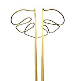 Sknrlko Monstera Shaped Plant Support Reusable Sturdy Alloy Plant Stem Support Holder Plant Retaining Support Herbs Vegetables D